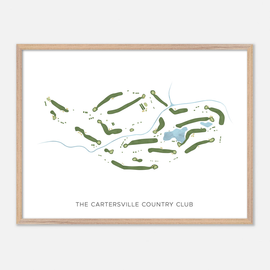 Print of The Cartersville Country Club Modern Map