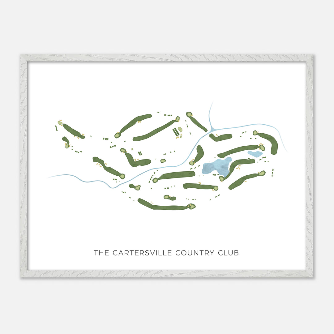 Print of The Cartersville Country Club Modern Map