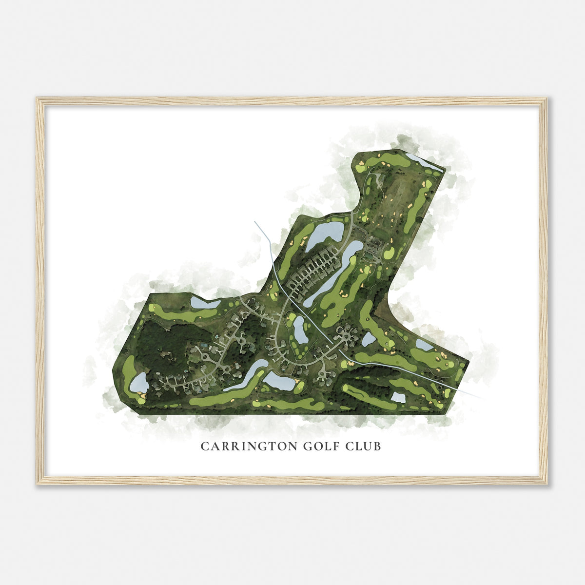 Print of Carrington Golf Club Classic Map