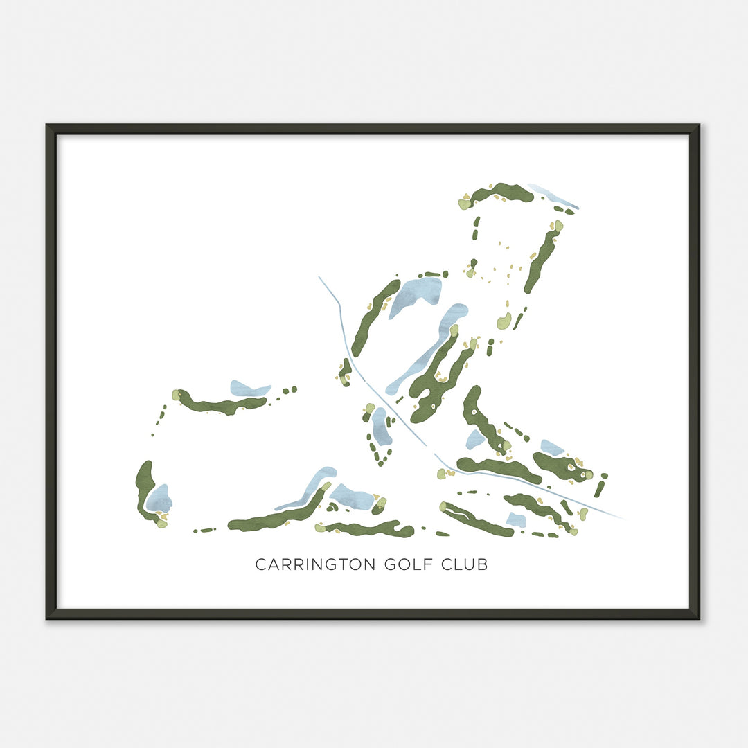 Print of Carrington Golf Club Modern Map