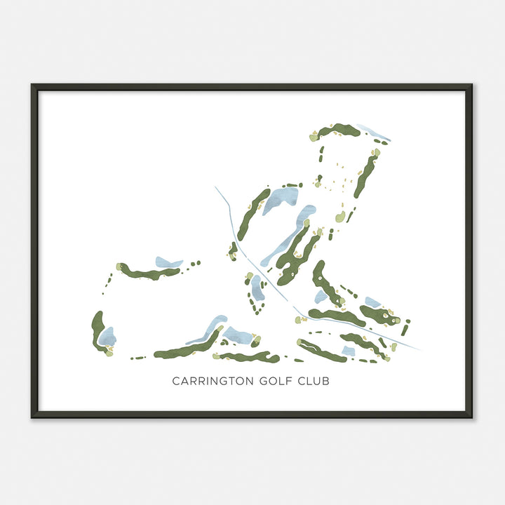 Print of Carrington Golf Club Modern Map
