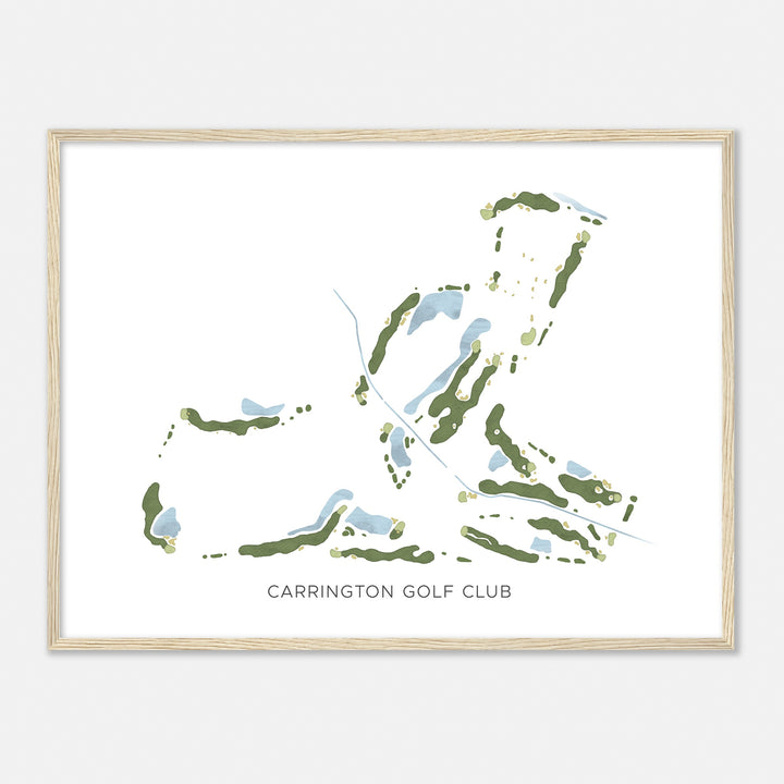 Print of Carrington Golf Club Modern Map