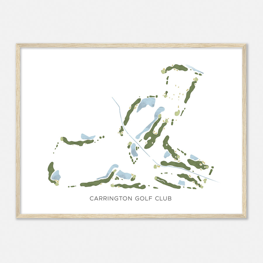 Print of Carrington Golf Club Modern Map