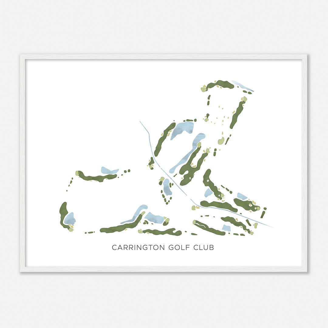 Print of Carrington Golf Club Modern Map