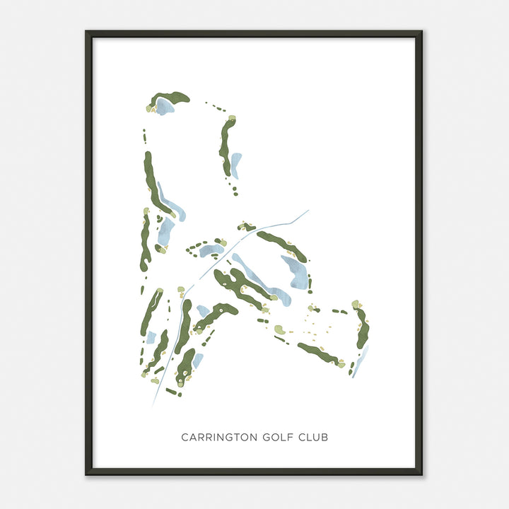 Print of Carrington Golf Club Modern Map