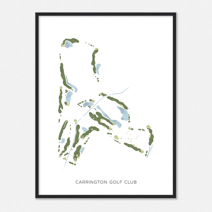 Print of Carrington Golf Club Modern Map