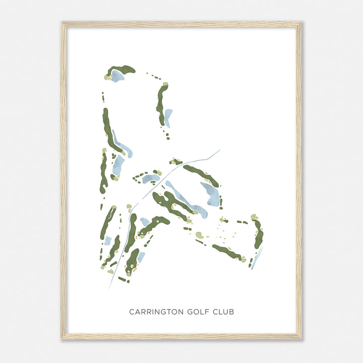 Print of Carrington Golf Club Modern Map