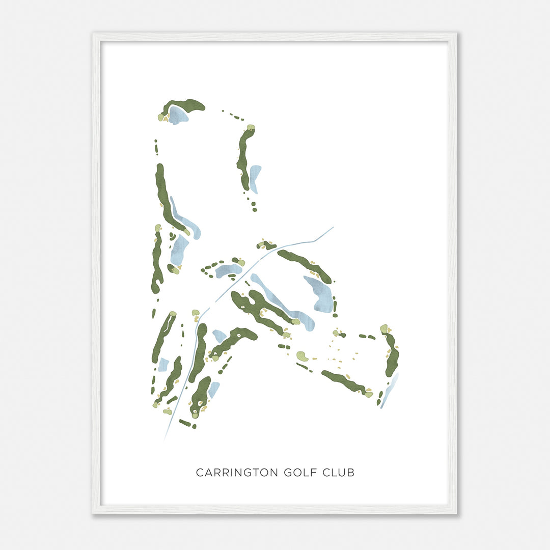 Print of Carrington Golf Club Modern Map