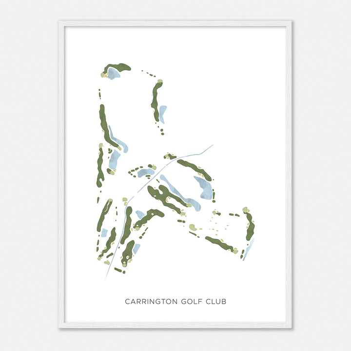 Print of Carrington Golf Club Modern Map
