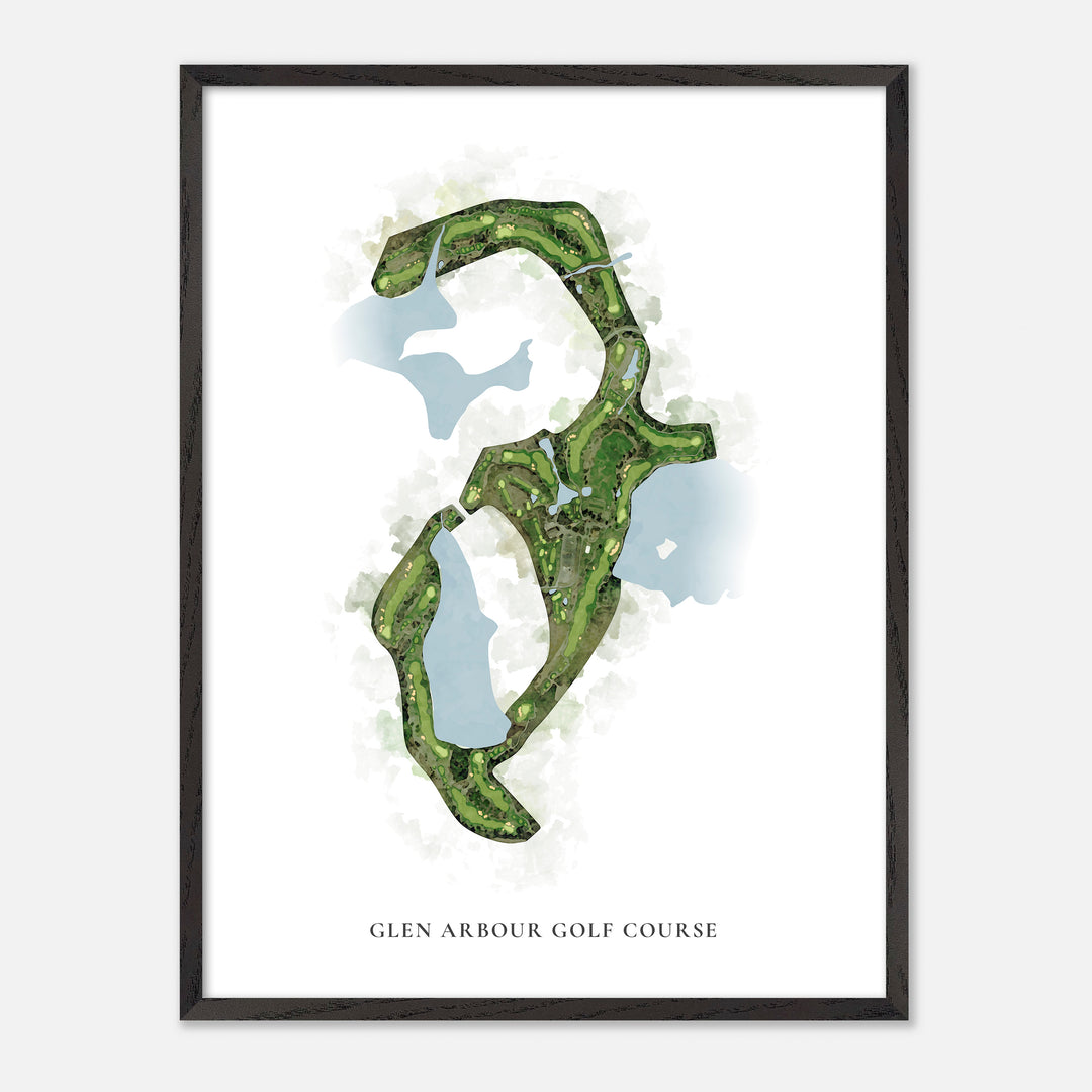 Print of Glen Arbour Golf Course Classic Map
