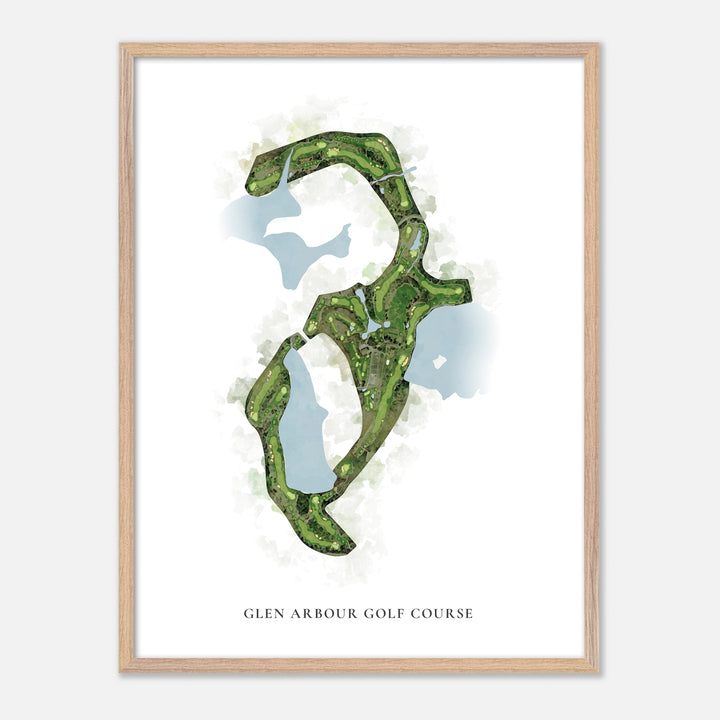 Print of Glen Arbour Golf Course Classic Map