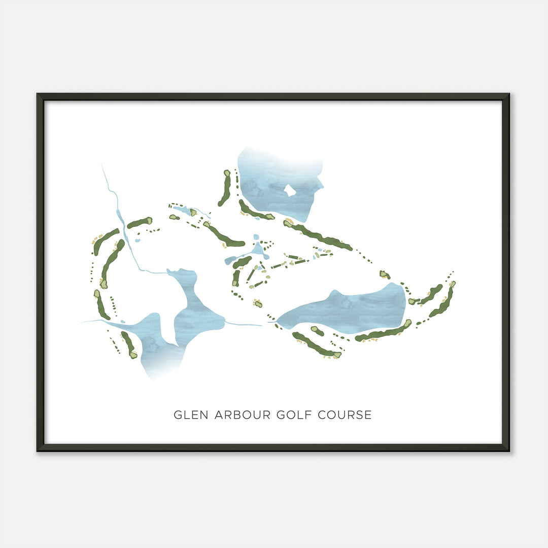 Print of Glen Arbour Golf Course Modern Map