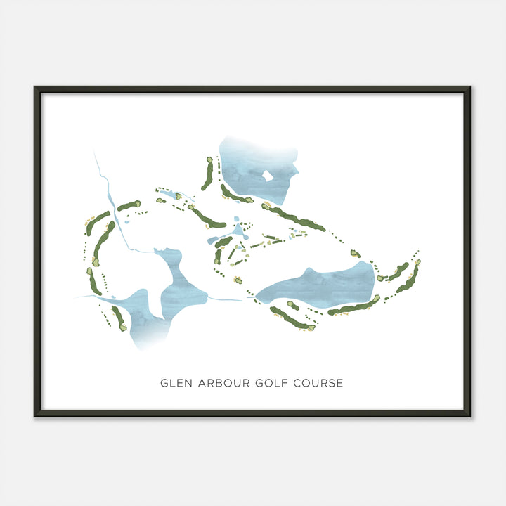 Print of Glen Arbour Golf Course Modern Map