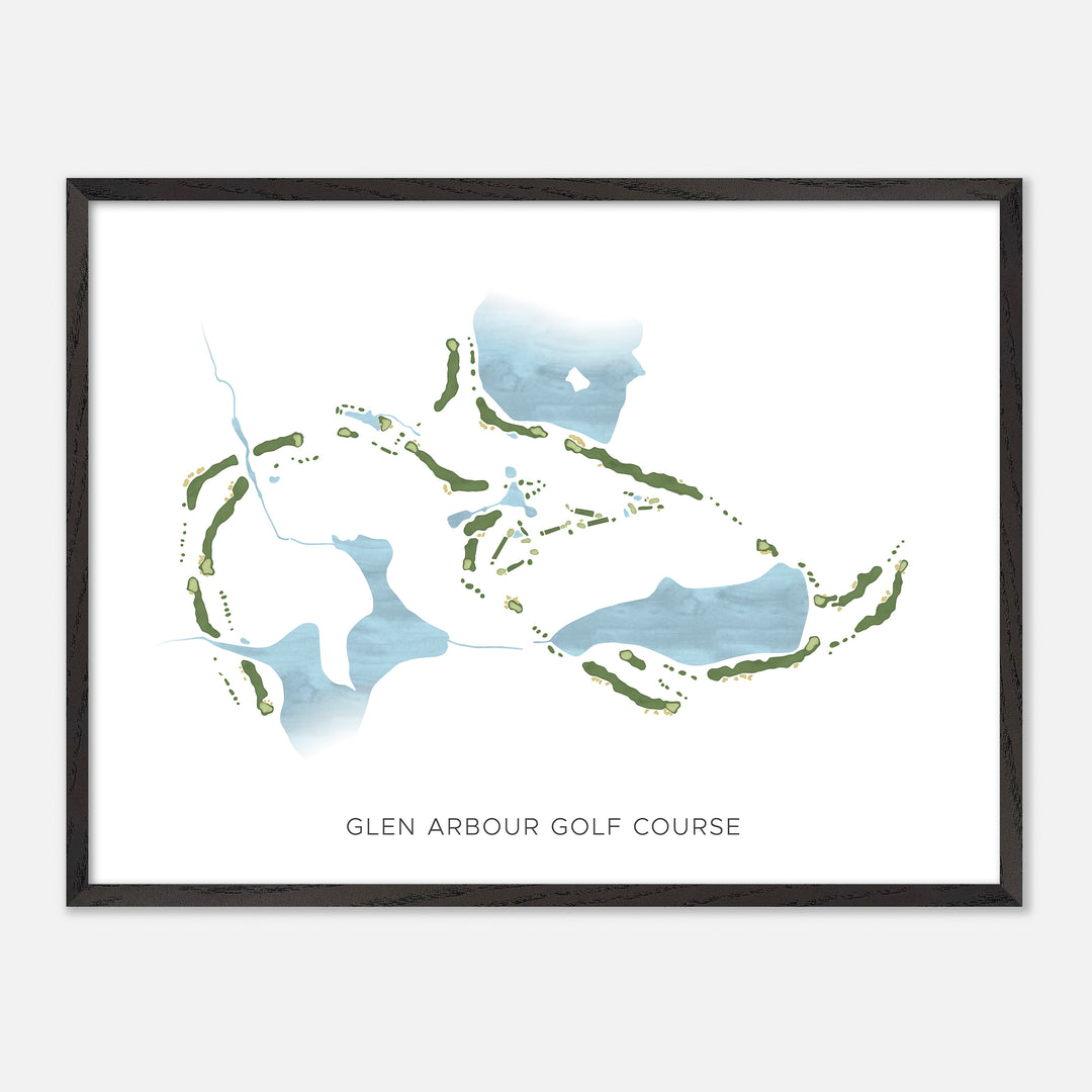 Print of Glen Arbour Golf Course Modern Map