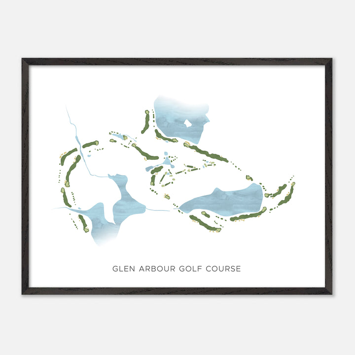 Print of Glen Arbour Golf Course Modern Map