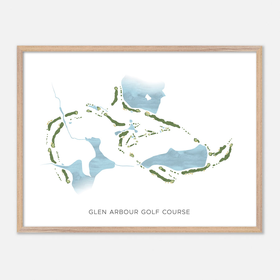 Print of Glen Arbour Golf Course Modern Map