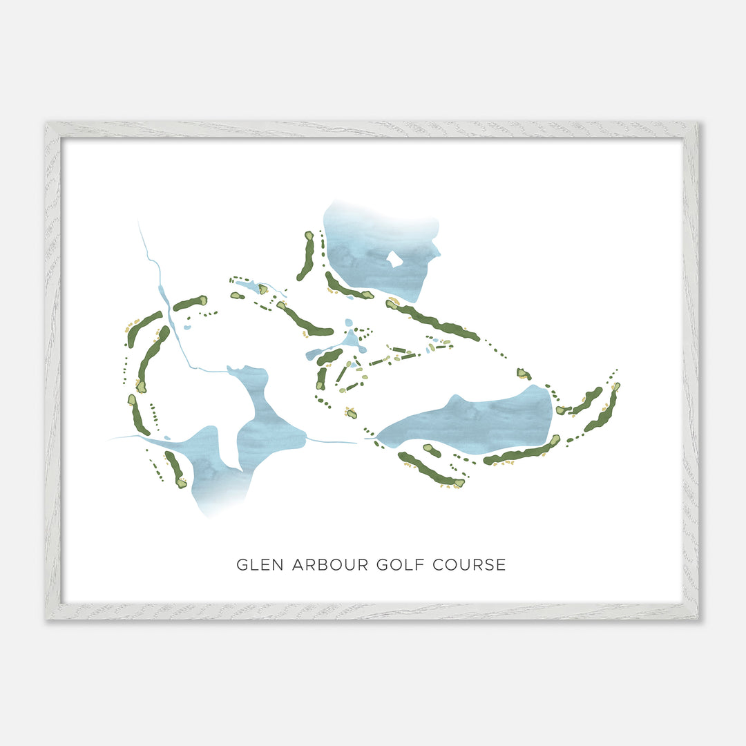 Print of Glen Arbour Golf Course Modern Map