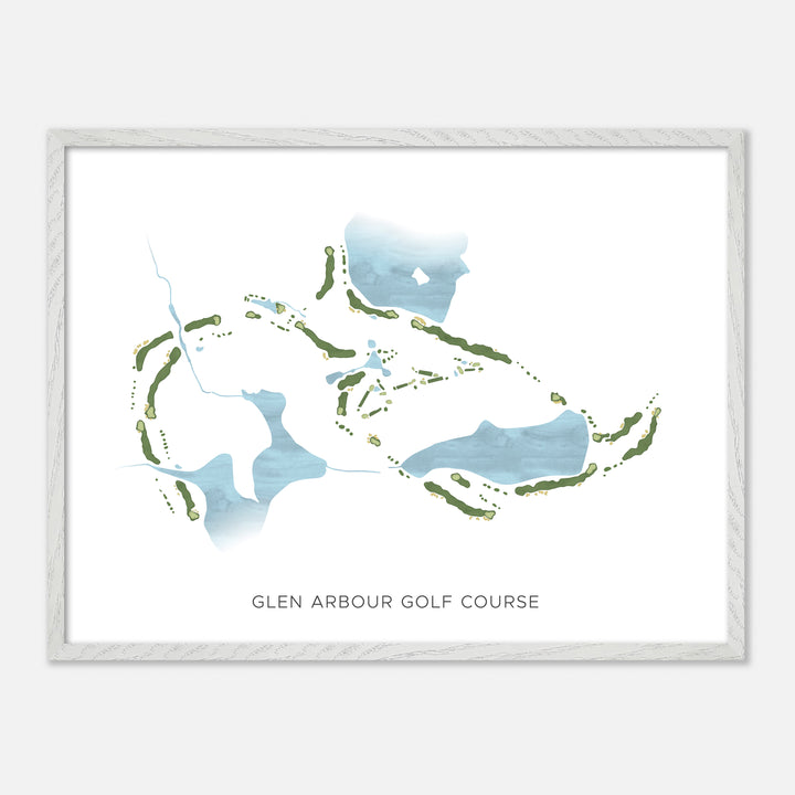 Print of Glen Arbour Golf Course Modern Map