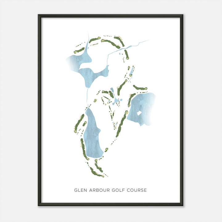 Print of Glen Arbour Golf Course Modern Map