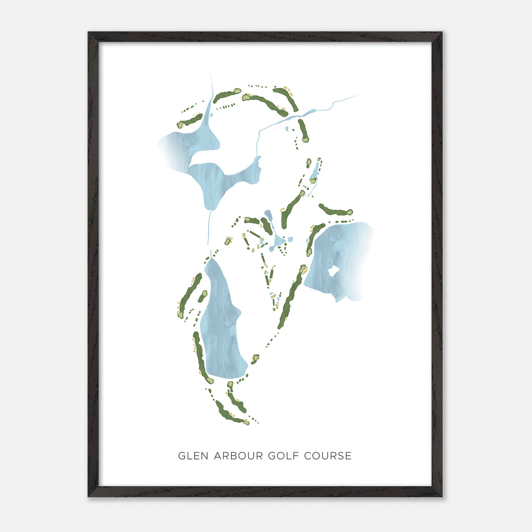 Print of Glen Arbour Golf Course Modern Map