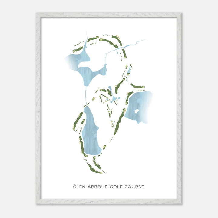 Print of Glen Arbour Golf Course Modern Map
