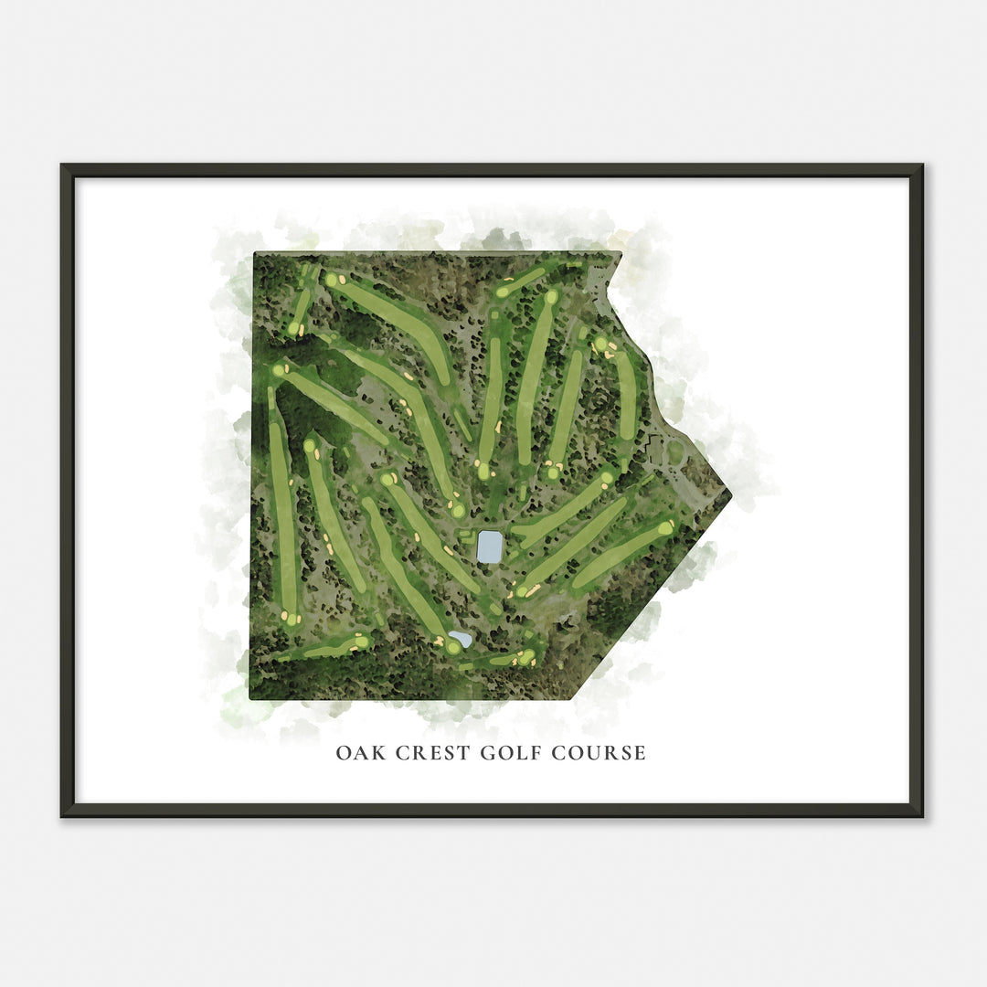 Print of Oak Crest Golf Course Classic Map