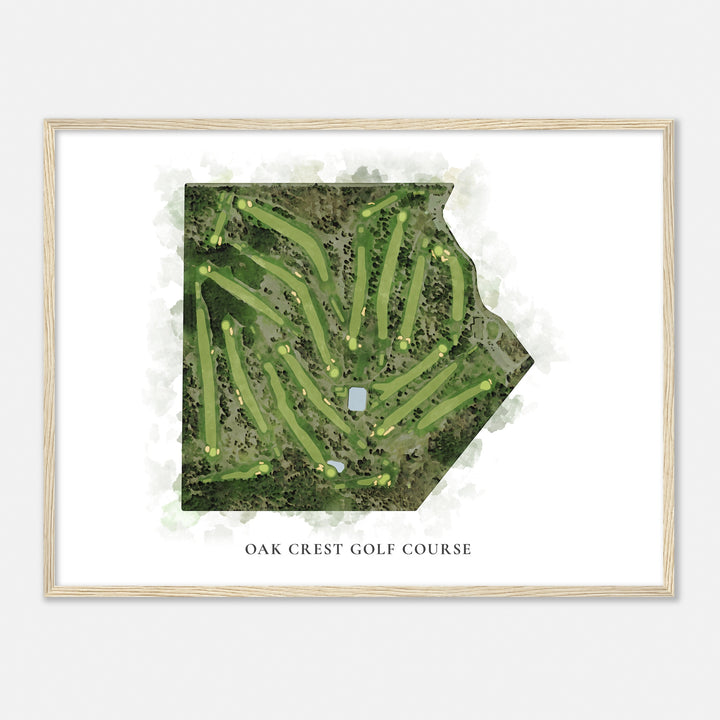 Print of Oak Crest Golf Course Classic Map