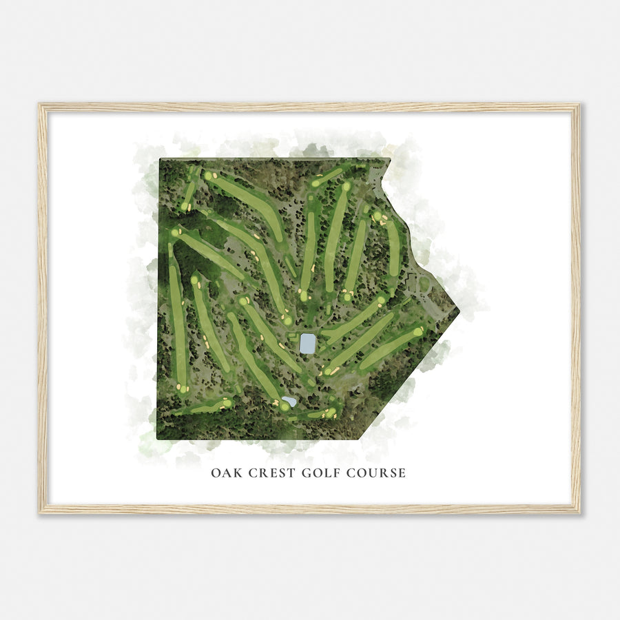 Print of Oak Crest Golf Course Classic Map