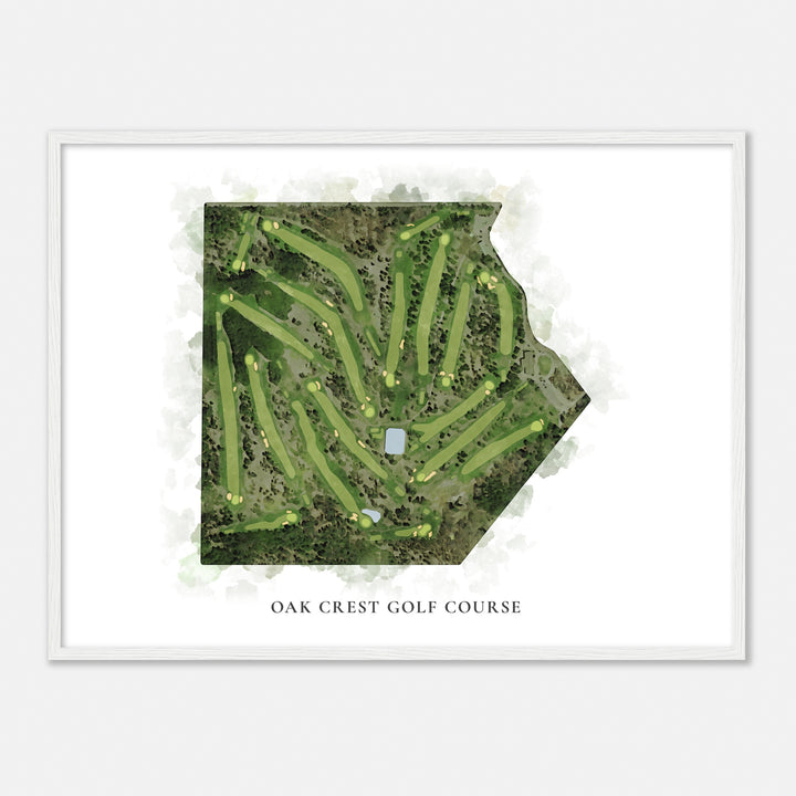 Print of Oak Crest Golf Course Classic Map