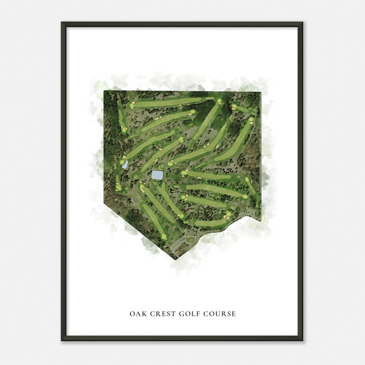 Print of Oak Crest Golf Course Classic Map