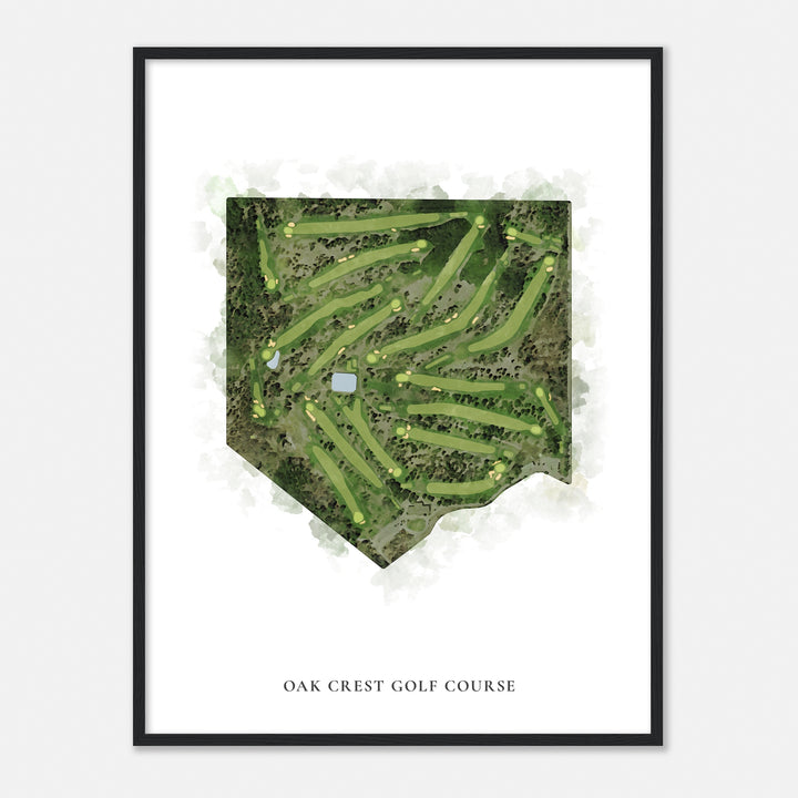 Print of Oak Crest Golf Course Classic Map