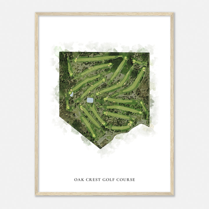 Print of Oak Crest Golf Course Classic Map