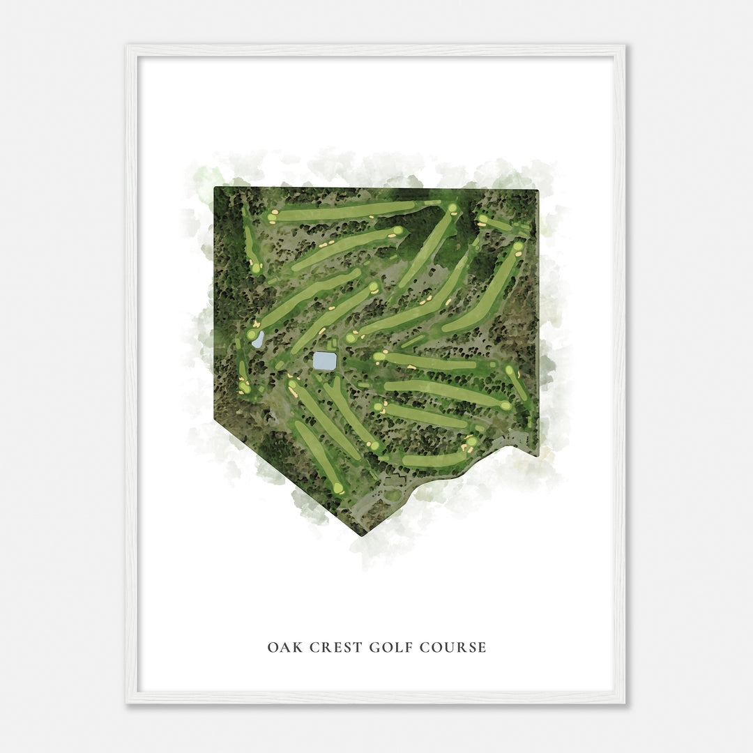 Print of Oak Crest Golf Course Classic Map