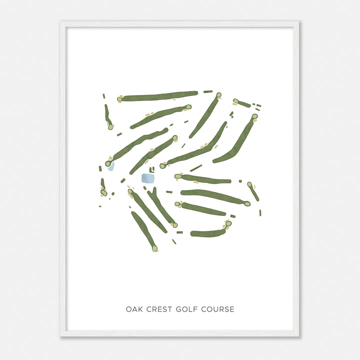 Print of Oak Crest Golf Course Modern Map
