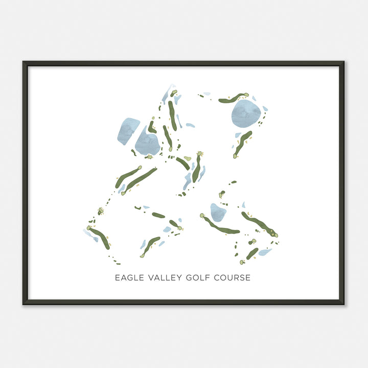 Print of Eagle Valley Golf Course Modern Map