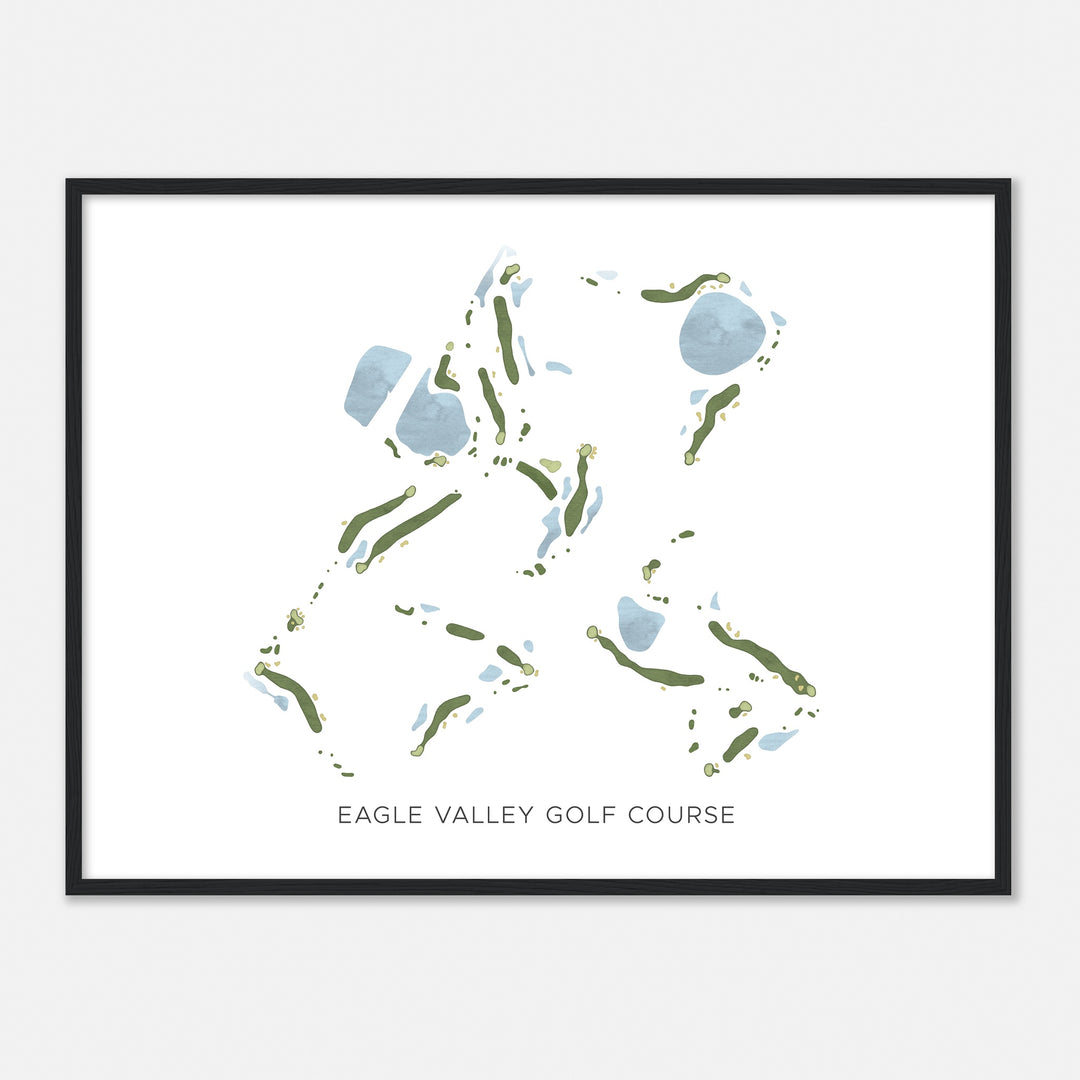 Print of Eagle Valley Golf Course Modern Map