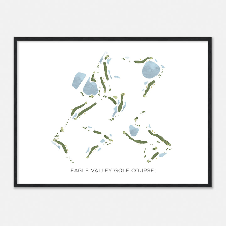 Print of Eagle Valley Golf Course Modern Map