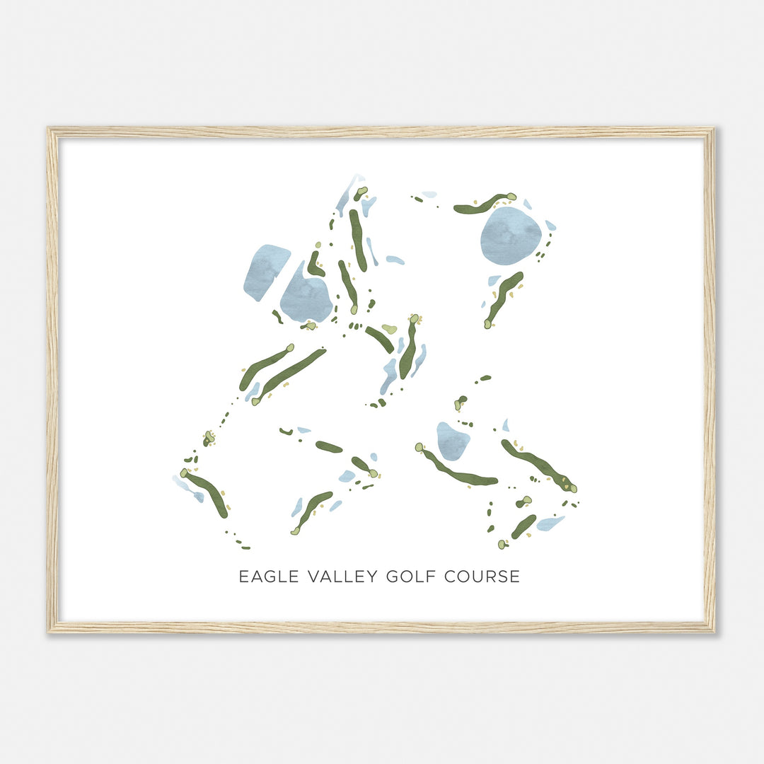 Print of Eagle Valley Golf Course Modern Map