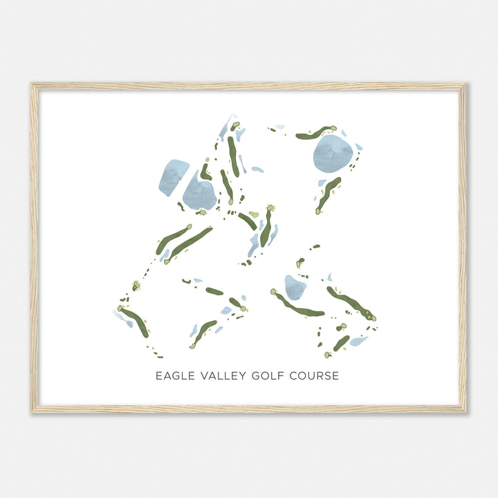 Print of Eagle Valley Golf Course Modern Map