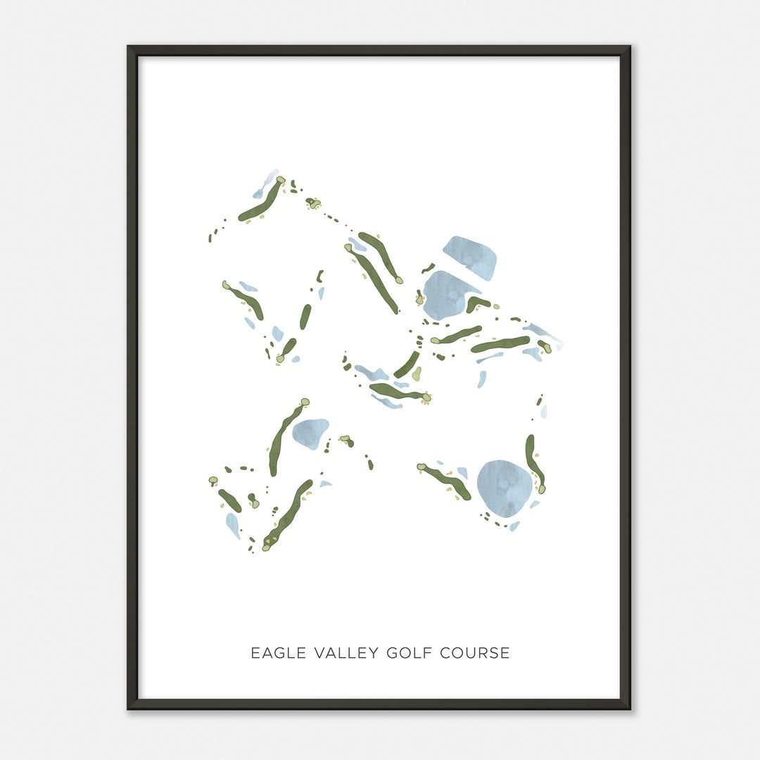 Print of Eagle Valley Golf Course Modern Map