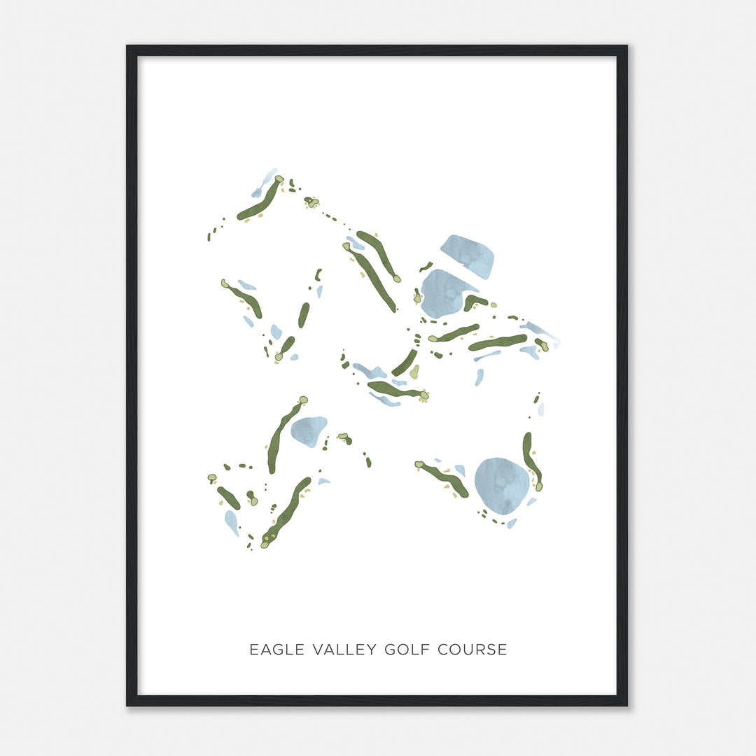 Print of Eagle Valley Golf Course Modern Map