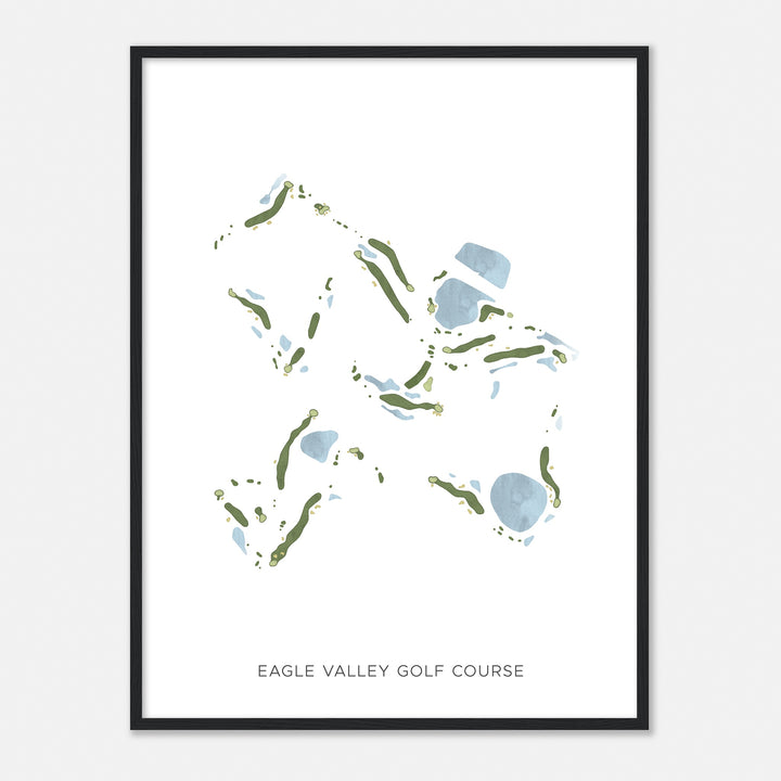 Print of Eagle Valley Golf Course Modern Map