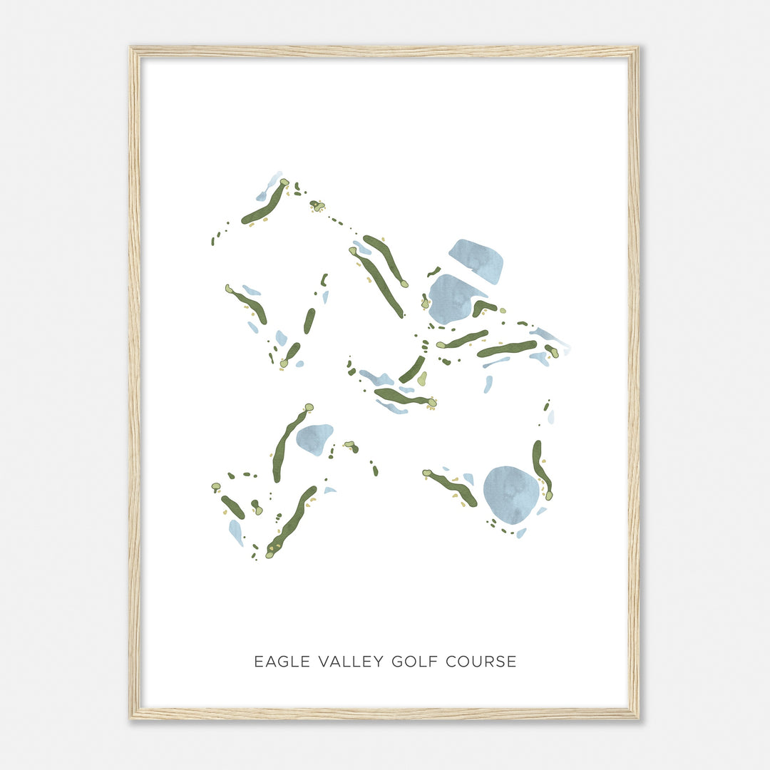 Print of Eagle Valley Golf Course Modern Map