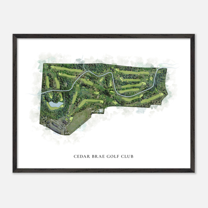 Print of Cedar Brae Golf Club Classic Map