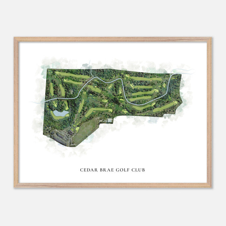 Print of Cedar Brae Golf Club Classic Map