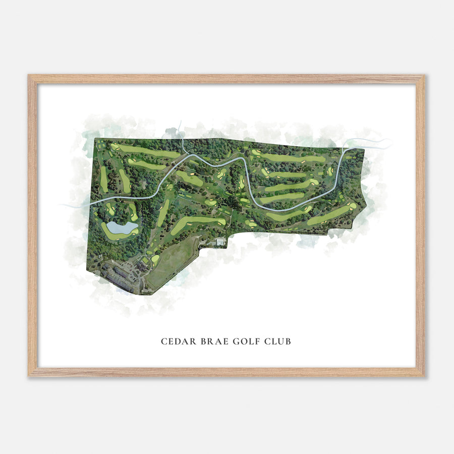 Print of Cedar Brae Golf Club Classic Map