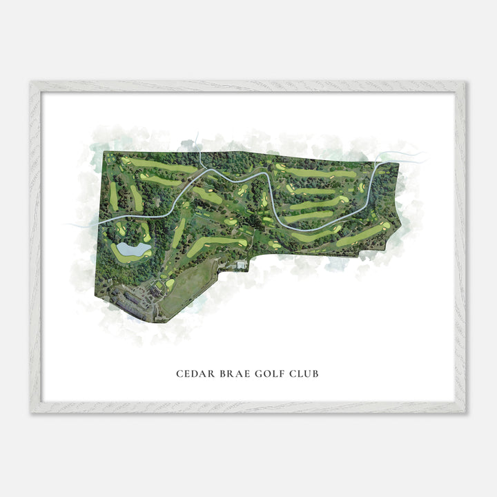 Print of Cedar Brae Golf Club Classic Map