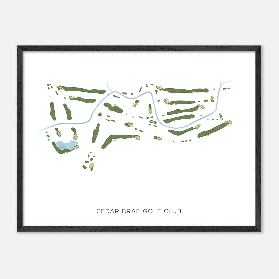 Print of Cedar Brae Golf Club Modern Map