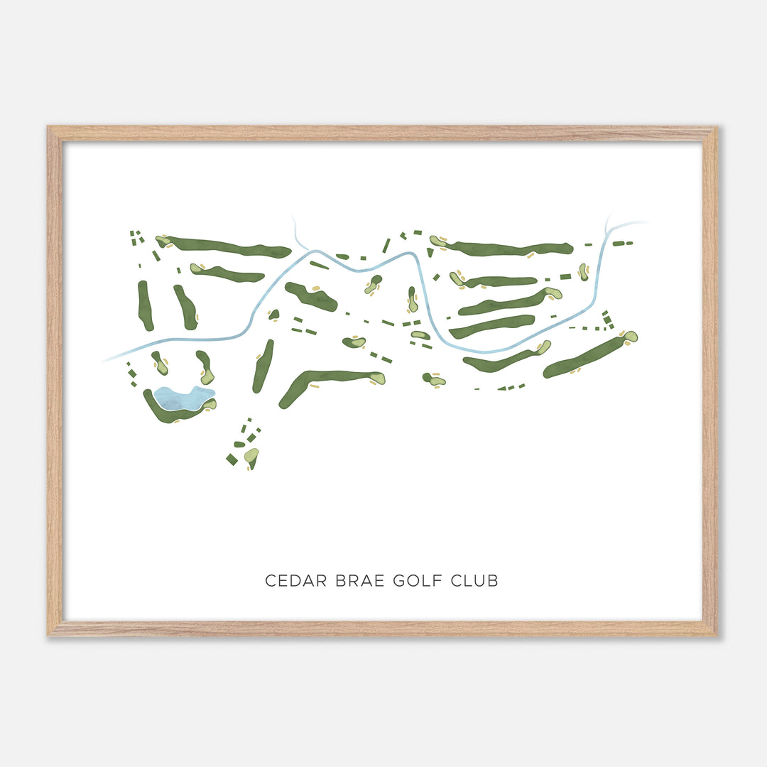 Print of Cedar Brae Golf Club Modern Map
