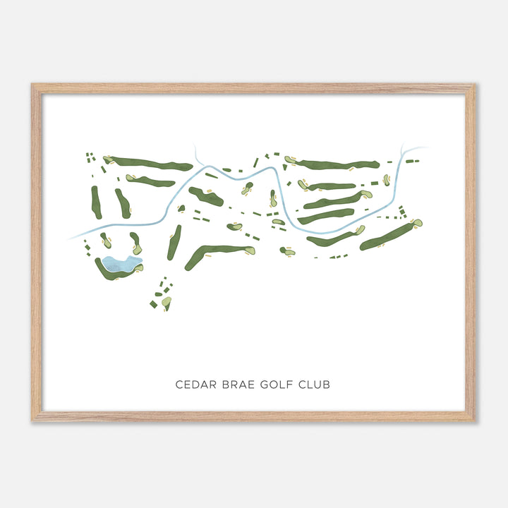 Print of Cedar Brae Golf Club Modern Map